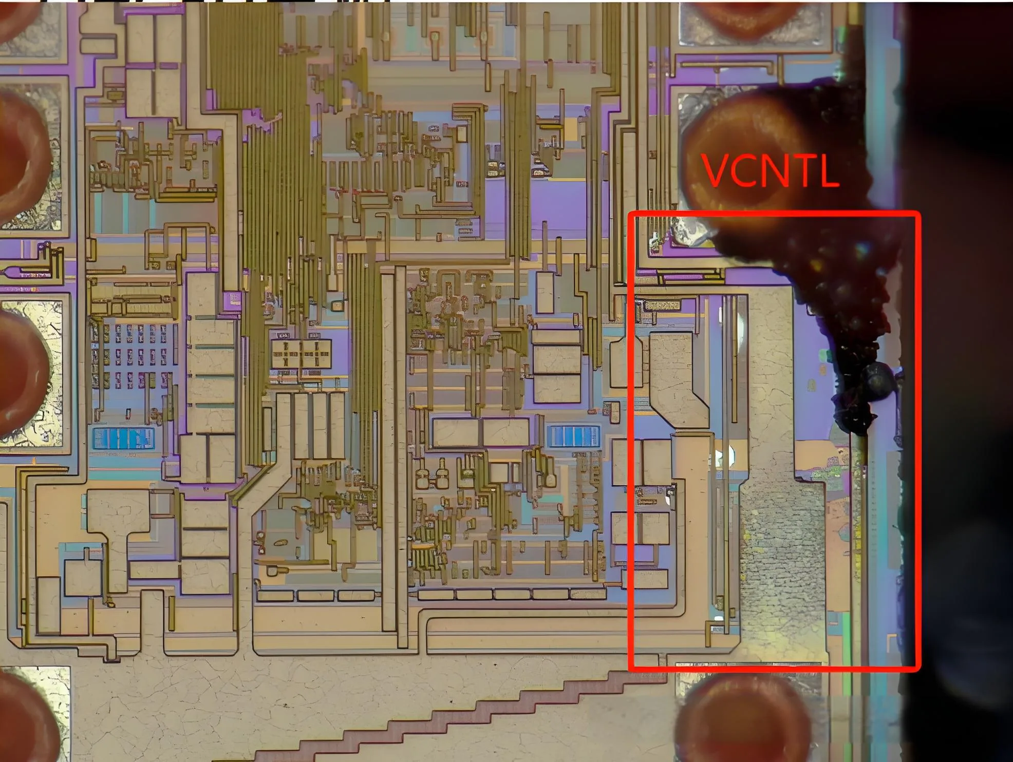 VCNTL introduces excessive electrical stress leading to failure