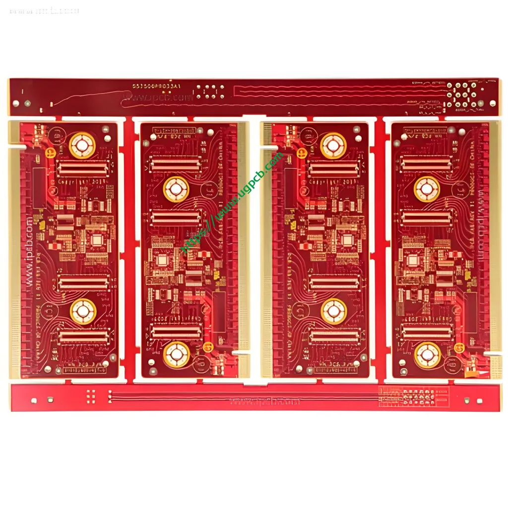 Red solder mask + bonding ​gold finger pcb