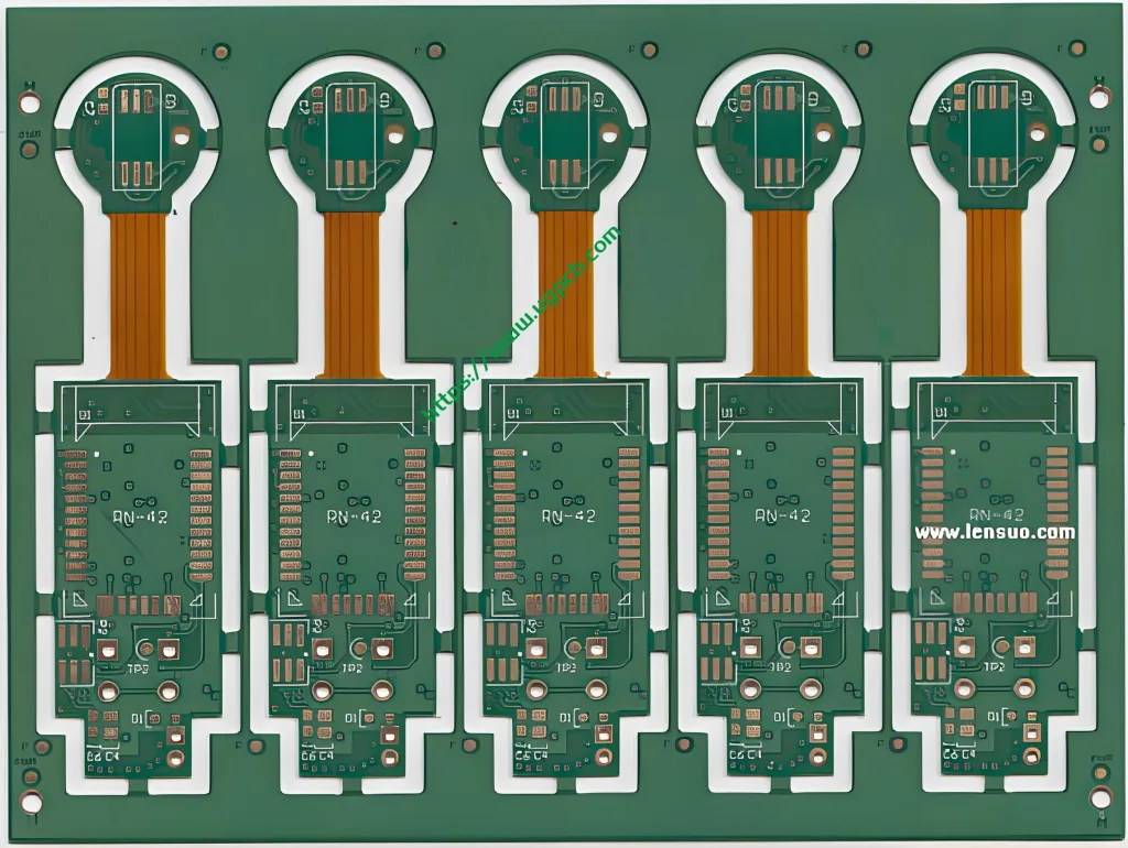 6bouton du panneau de couches PCB rigide-flexible